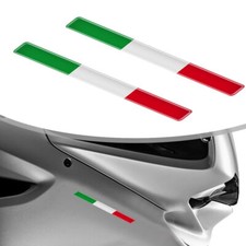 2Pcs 3D Italy Flag Sticker Badge Emblem Decal Sticker Car Motorcycle Accessories
