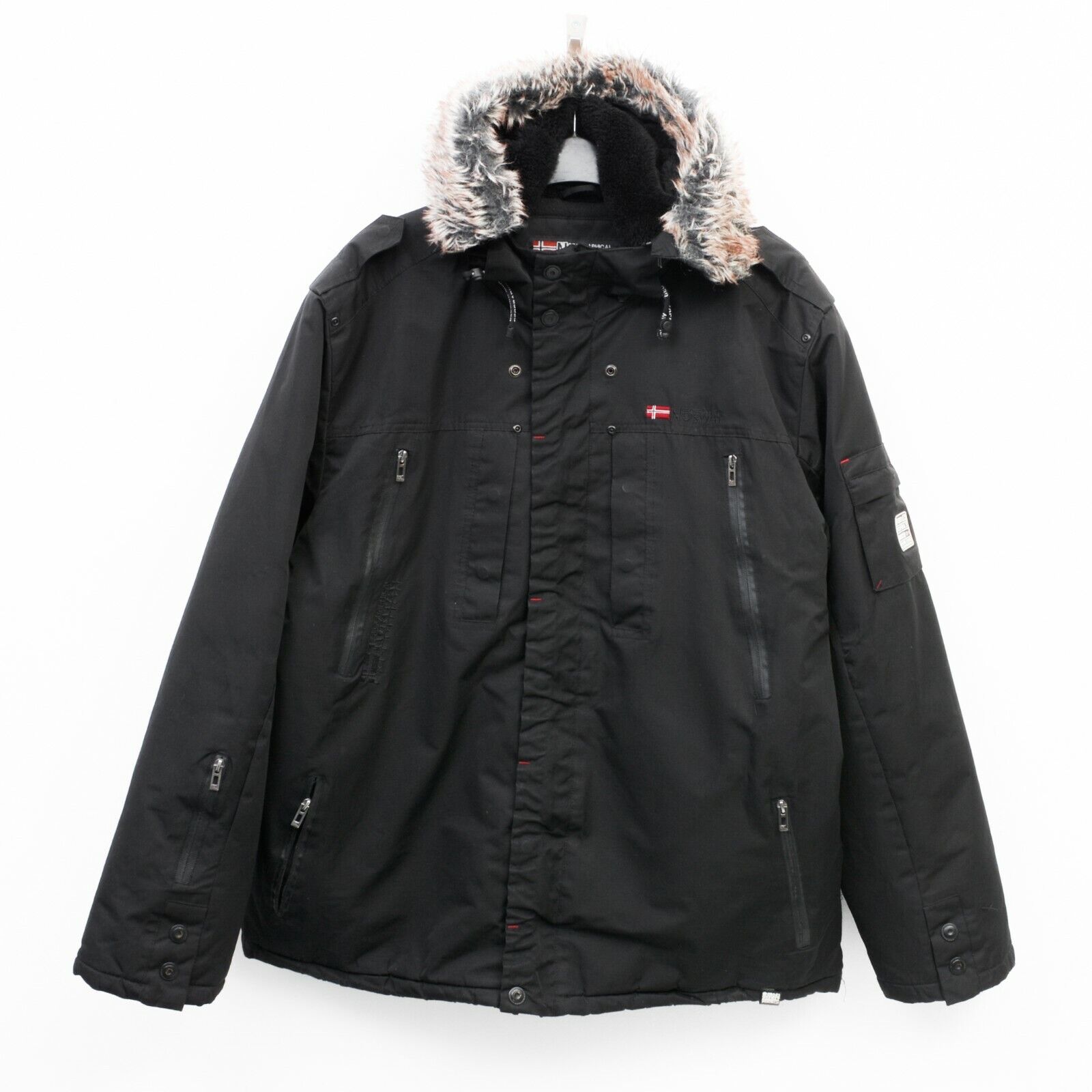 span Ashley Furman Velkommen GEOGRAPHICAL NORWAY Women's 3XL Parka Jacket Hooded Warming Comfortable  Black | eBay