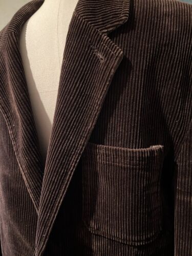 Vtg Men’s Casual Corduroy Blazer Jacket Sz L Dark Brown - Picture 2 of 19