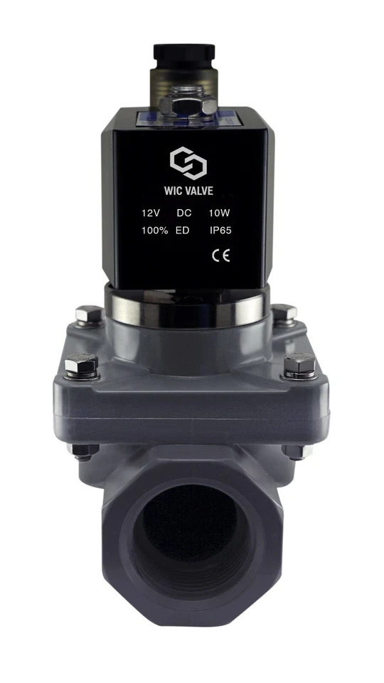 1" Inch Anti Corrosion Salt Water Acid Resistant Electric Solenoid Valve 12V DC - Image 2 of 3