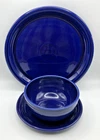 FIESTA 3 PC Bistro Set TWILIGHT BLUE 1482-346 Dinner Plate/Salad Plate/Bowl NEW