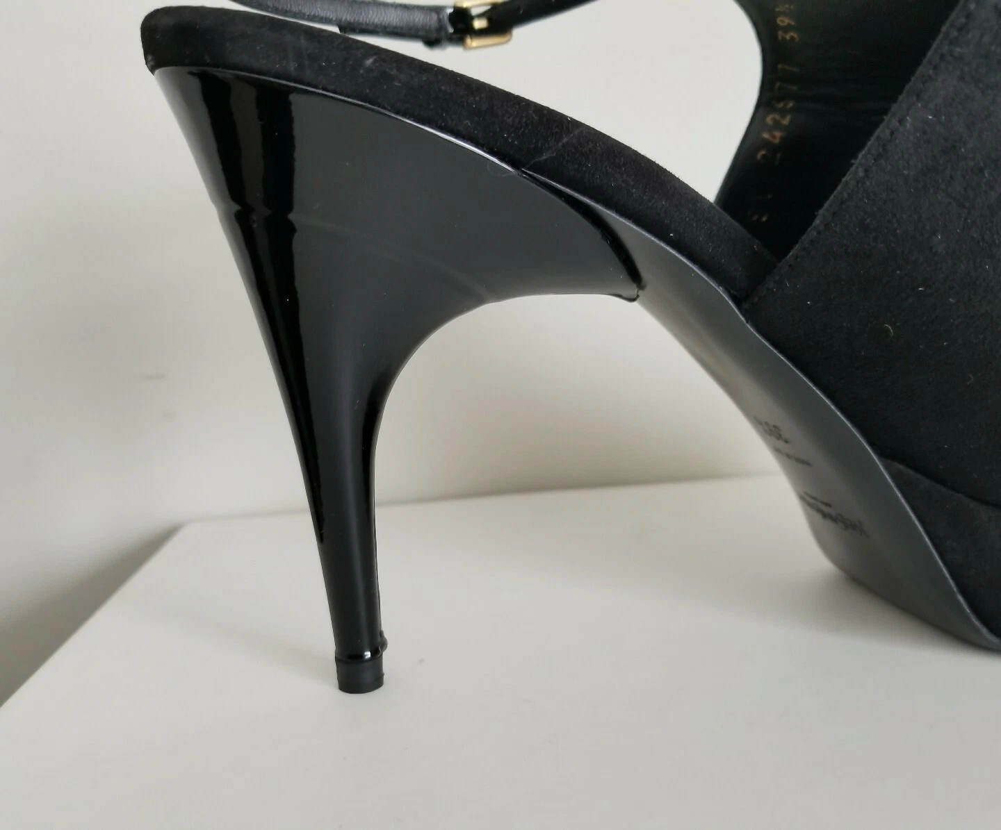 SAINT LAURENT (YSL) Yves Saint Laurent YSL FLOREALE Cinturino alla caviglia in pelle scamosciata 39 5 I LOVE SCARPE 80 MM