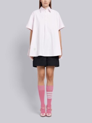 THOM BROWNE SHORT-SLEEVE OXFORD SHIRT DRESS SIZE 36