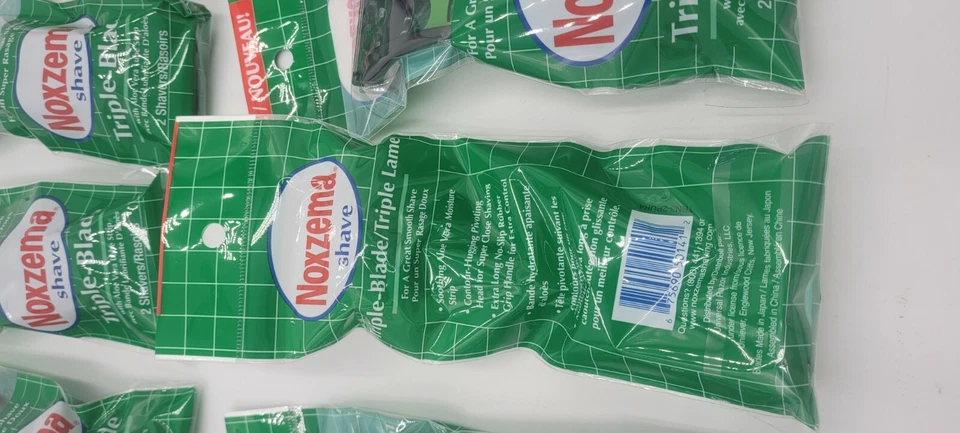 Maquinillas de afeitar desechables Noxzema triple hoja 20 maquinillas de afeitar/10 paquetes de 2 cada una sellada Foto 4 de 4