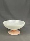 Antique Steuben Art Glass Alabaster & Rosaline 9" Footed Bowl c.1920's