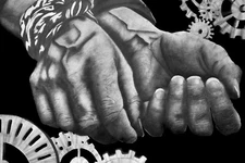 Unpaid In Full- Original Pencil Realism Art, 24x18 inch, Framed & Ready to hang