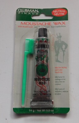 Clubman Moustache Wax Neutral Color 0.50 oz