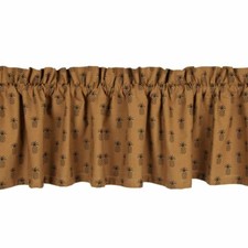 New Primitive Country Colonial Style Welcome Black Pineapple Valance Curtain