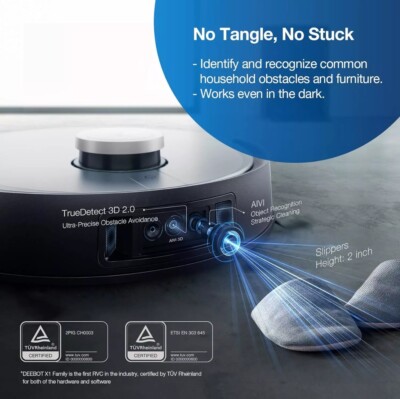 ECOVACS DEEBOT X1 Omni Robot Vacuum and Mop Combo with - Scratch
