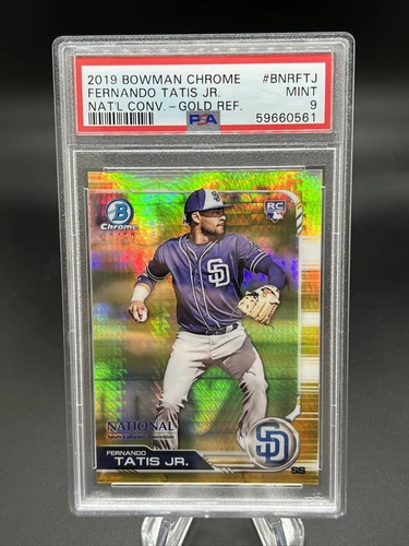 Fernando Tatis Jr 2019 Bowman Chrome National Convention Gold /50 PSA 9