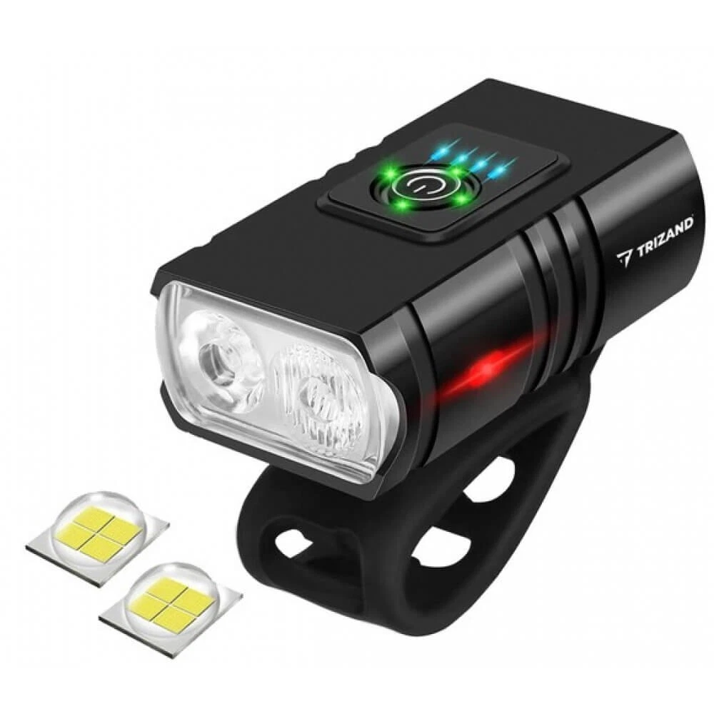 Faro LED Ricaricabile USB per Bici 300 Lumen 3 Modalità Luce Anteriore Bianca Flashlig Faro LED Ricaricabile USB per Bici 300 Lumen 3 Modalità Luce Anteriore Bianca Flashlig