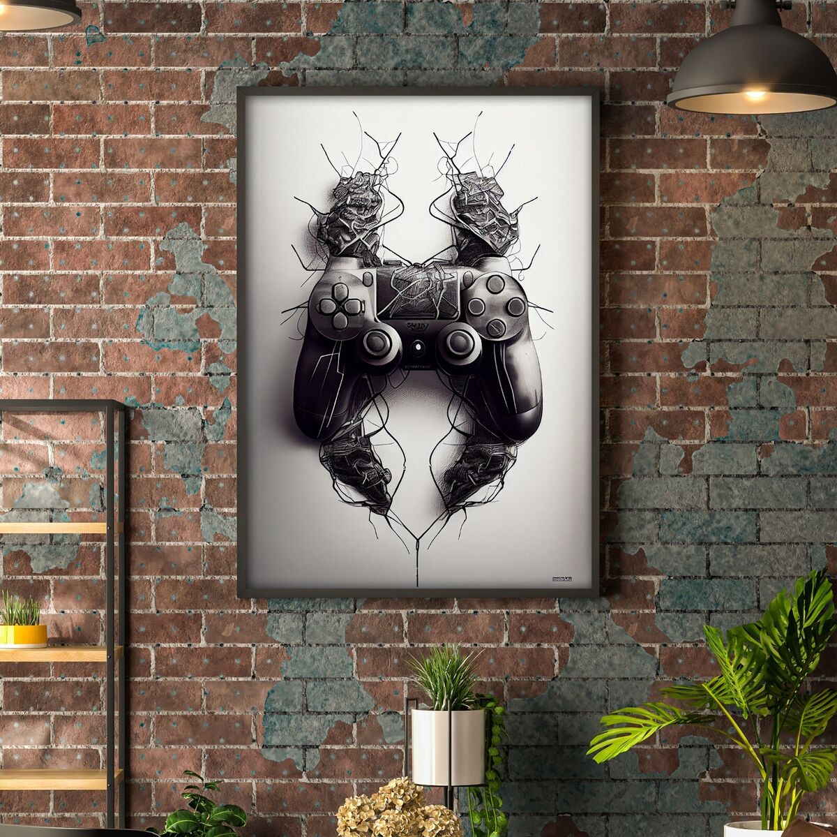 Video Gamer Poster, Kids Game Room Decor