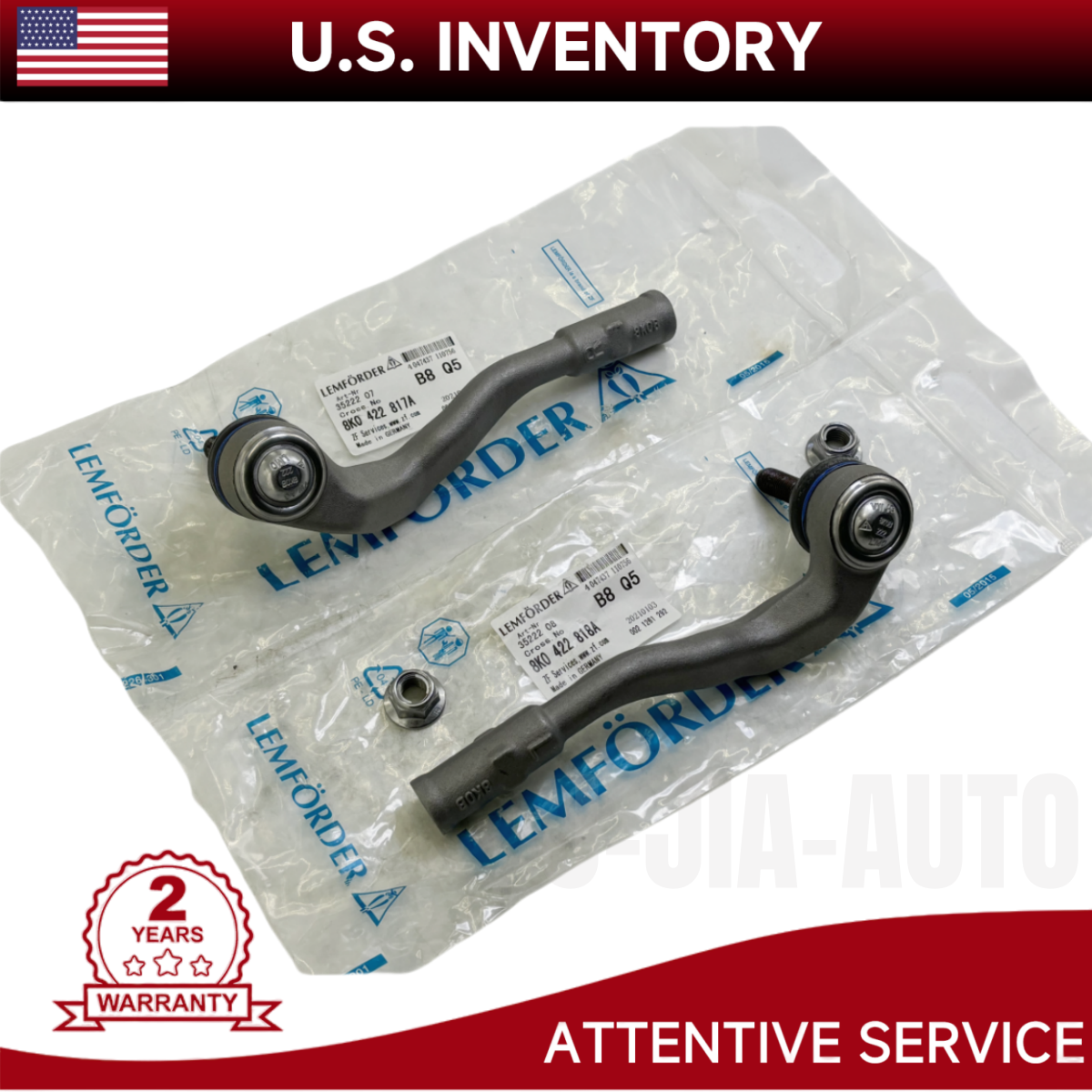 2PCS Outer Tie Rod End For Porsche Macan Audi A4 A5 A6 Quattro Q5 RS5 RS7 S4