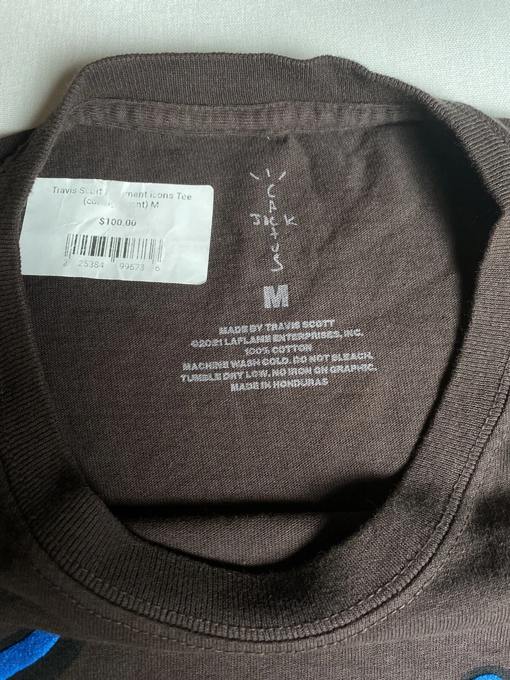 NEW Travis Scott Cactus Jack For Fragment Icons Tee Mens Size S-XL - HYPETREASUR - Image 3 of 4