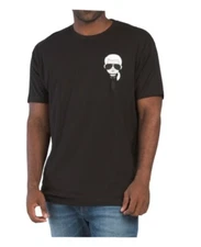 KARL Lagerfeld Mens Graphic logo T-shirt size M L XL White Gray short sleeve