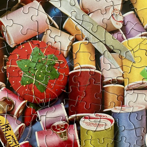 Vintage Eaton Puzzle Sew 'N Sew Thread Nadeln Nähen 500 Teile vollständig - Bild 4 von 13