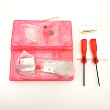 New Clear Pink Full Set Shell Case Buttons Screen Lens For Nintendo DSi NDSI