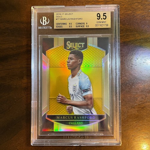 Marcus Rashford [Gold Prizm] #77 2016 Panini Select card