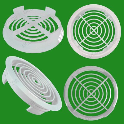 Weißer runder Luftausströmer Vivarium Reptilien Steckverschluss, 110 mm, 100 mm Bohrung
