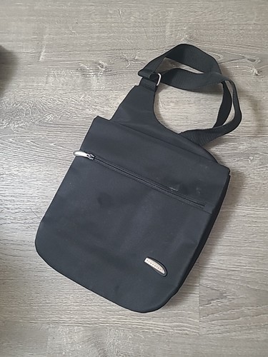 Travelon Crossbody Sling Backpack Messenger Travel Bag Black Adjustable Strap