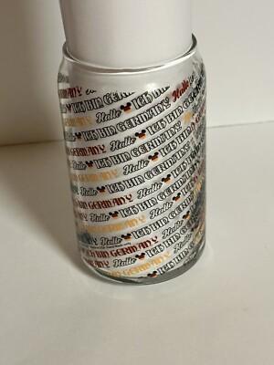 Disney Parks Epcot Germany Hello Ich Bin Mickey Mouse Glass Cup *New