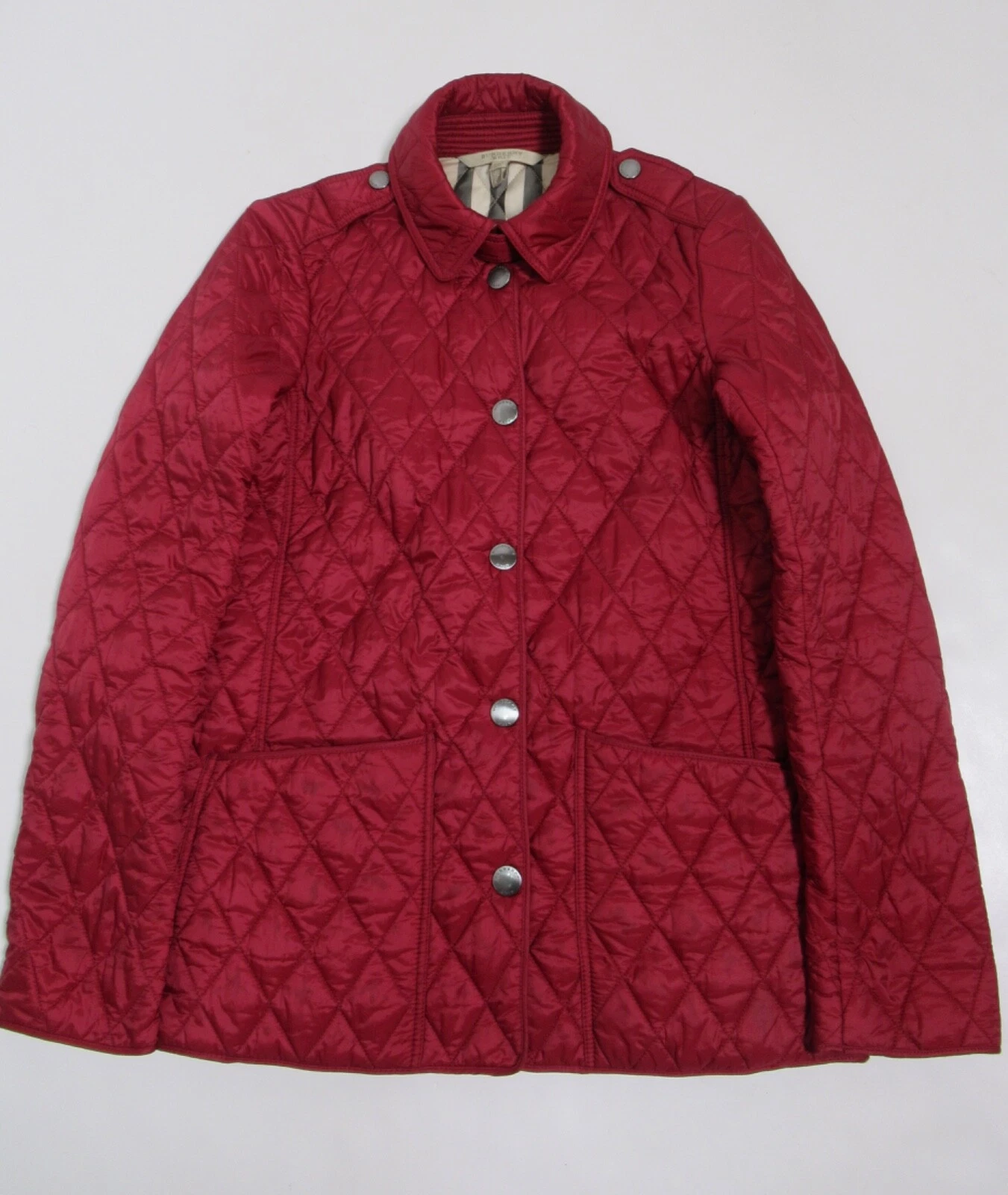 Giacca trapuntata Burberry Brit da donna Kencott rossa taglia XS