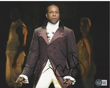 LESLIE ODOM JR. SIGNED HAMILTON 8x10 PHOTO BROADWAY PLAY ACTOR D BECKETT COA BAS