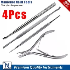 Professional Cuticle Nipper & Pusher Kit – Nail Care Tools with Toenail Lifter
