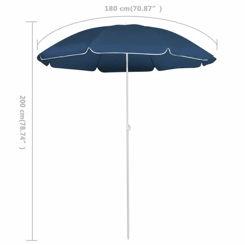 Parasol with Steel  Blue 180  D6F1 - Picture 5 of 5