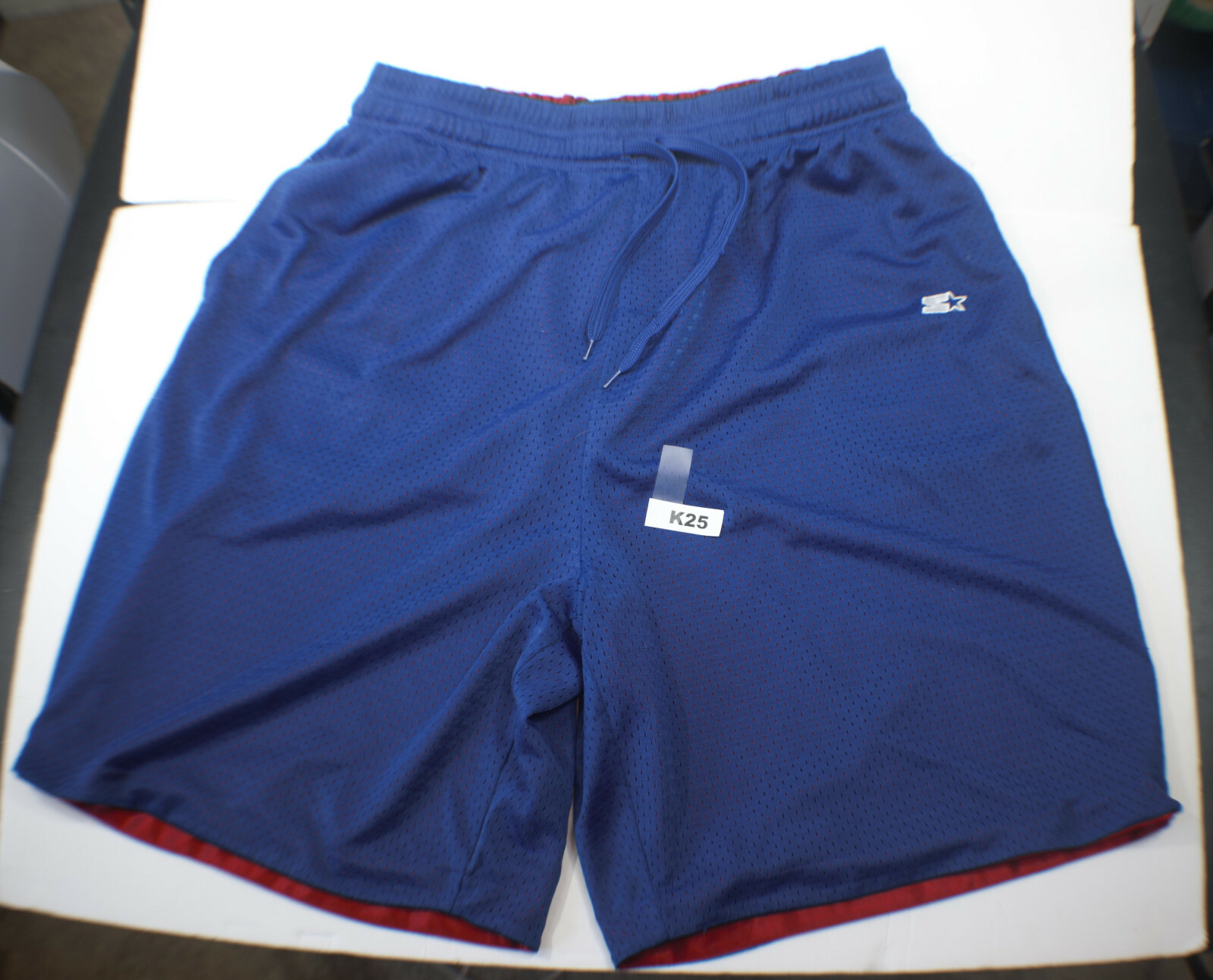 Starter Men’s Reversible Basketball Shorts Red Satin (boxing) shorts