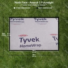 Tyvek Footprint for the North Face Assault 3 Futurelight Tent