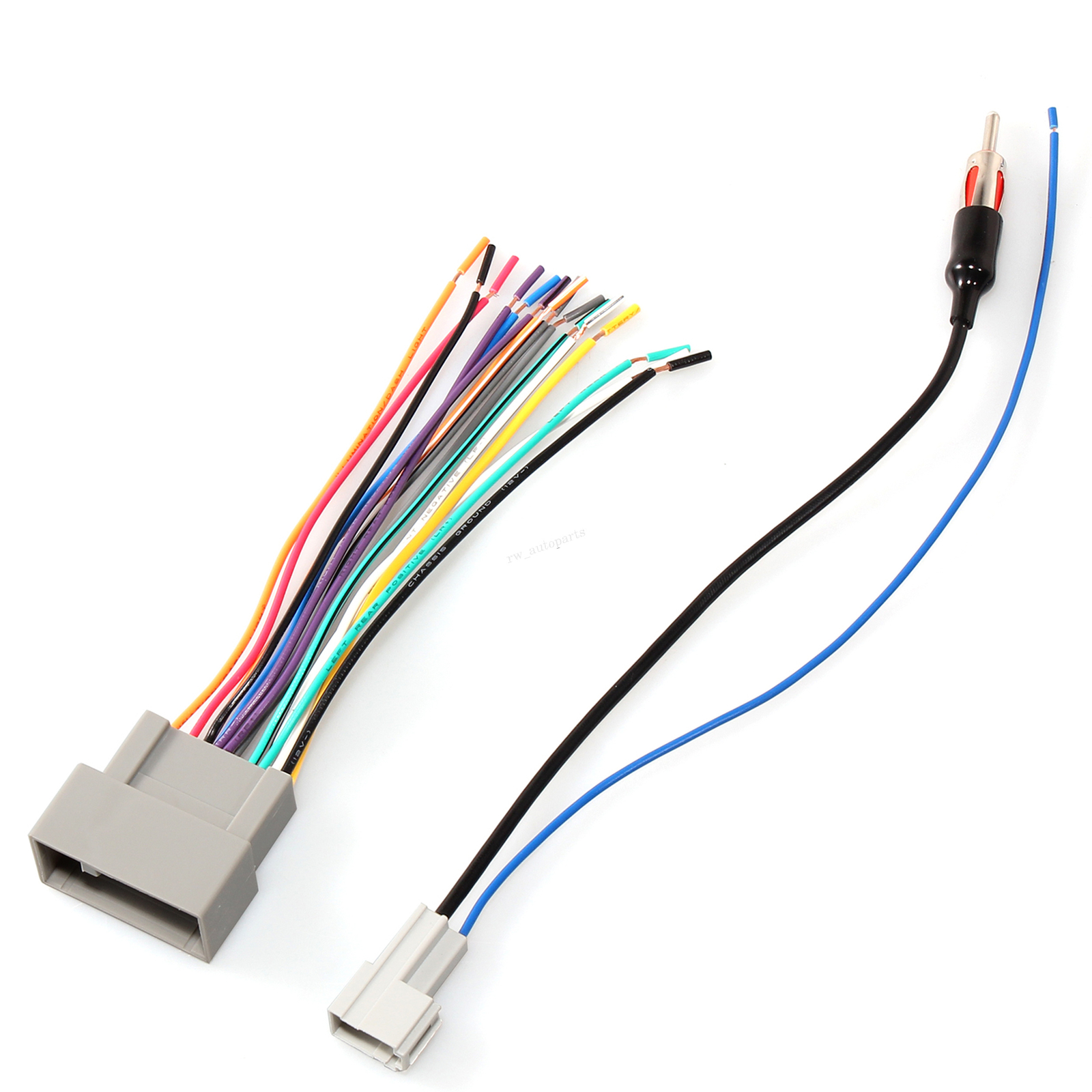 Radio Stereo Wire Harness and Antenna Adapter Cable For Honda Pilot Fit