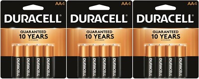 12 Pack Duracell AA CopperTop Alkaline MN1500 Batteries  Exp. 2027