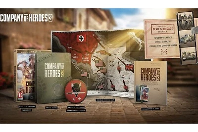 SEGA Company of Heroes 3 Launch Edition SteelBook Set - NO GAME - Collector's Items