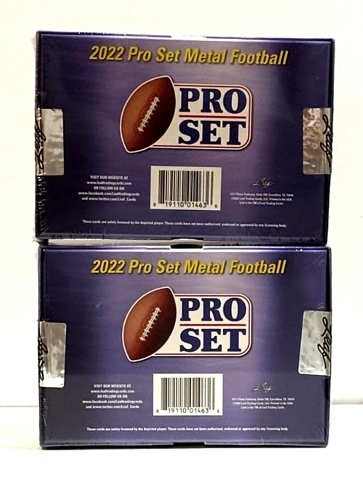 2022 Pro Set Metal Football 5 Autos Factory Sealed Hobby Box Lot of 2 - Image 3 of 4