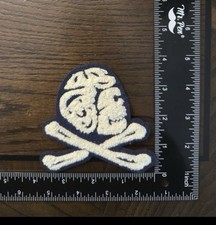 Polo Ralph Lauren Navy and White Embroidered Skull and Cross Bone Patch