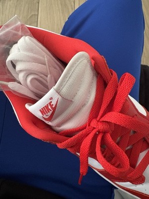 Nike Dunk Low SP Men s Red/White Colorblock Low Top Lace-Up Sneakers
