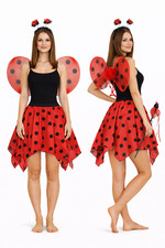 Adults Ladybird Skirt & Wings Insect World Book Day Fancy Dress Costume