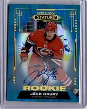 Jack Drury Stature Auto 09/10 #190 2021-22 Upper Deck Stature READ NOTES  [M185]