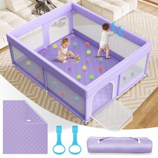 Baby Playpen with Mat - 79"x71" Extra Large Play Pens for Babies and Toddlers...
