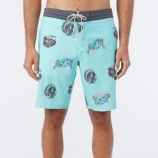 O'Neill Rail to Rail Cruzer 19" Boardshort in Turquoise Blue Size 38 New