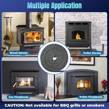 Self Adhesive Stove Glass Gasket Tape, 5/8" Width 72" L for Stove and Fireplace