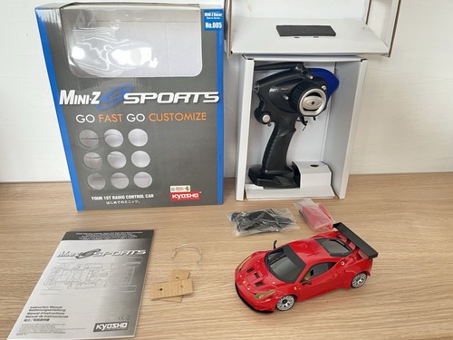 Very Rare Kyosho MINI-Z Racer Ferrari 458 Italia GT2 Body& sports ready Set F/S - Picture 12 of 22
