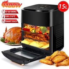 Image of 15L Black Multifunctional Digital Air Fryer Oven Smart Touch 1400w Oil Free UK