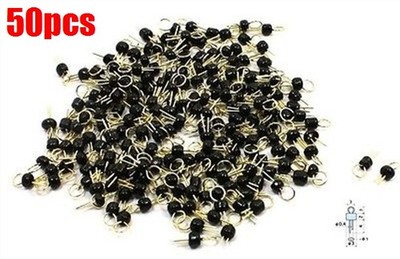 50Pcs Soldering Pcb Board Breadboard Test Point Black Gold Tone Pin Ic New kn