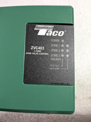 Taco ZVC403 Zone Valve Control 3 Zone w/Priority With New Spare  Parts/ Fuses