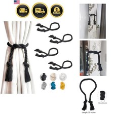 4 Pack Curtain Ties, Outdoor Curtain Tiebacks Rope for Patio Gazebo Pergola C...