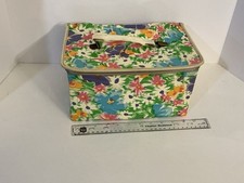 VINTAGE 1970s Floral Pink Polka Dot Zippered Foldable Cosmetic Carrying Case