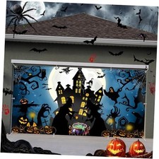 Halloween Garage Door Decorations Cover Banner Large Scary Halloween 7x16ft