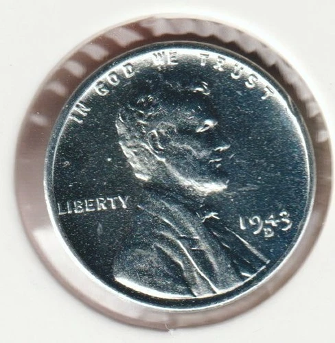 1943 WWII Lincoln Wheat Steel Penny Collectible US Collection Very Good War Coin